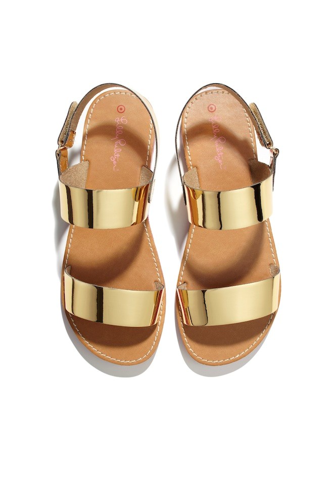 BNIB girls gold summer sandals with bow to the front