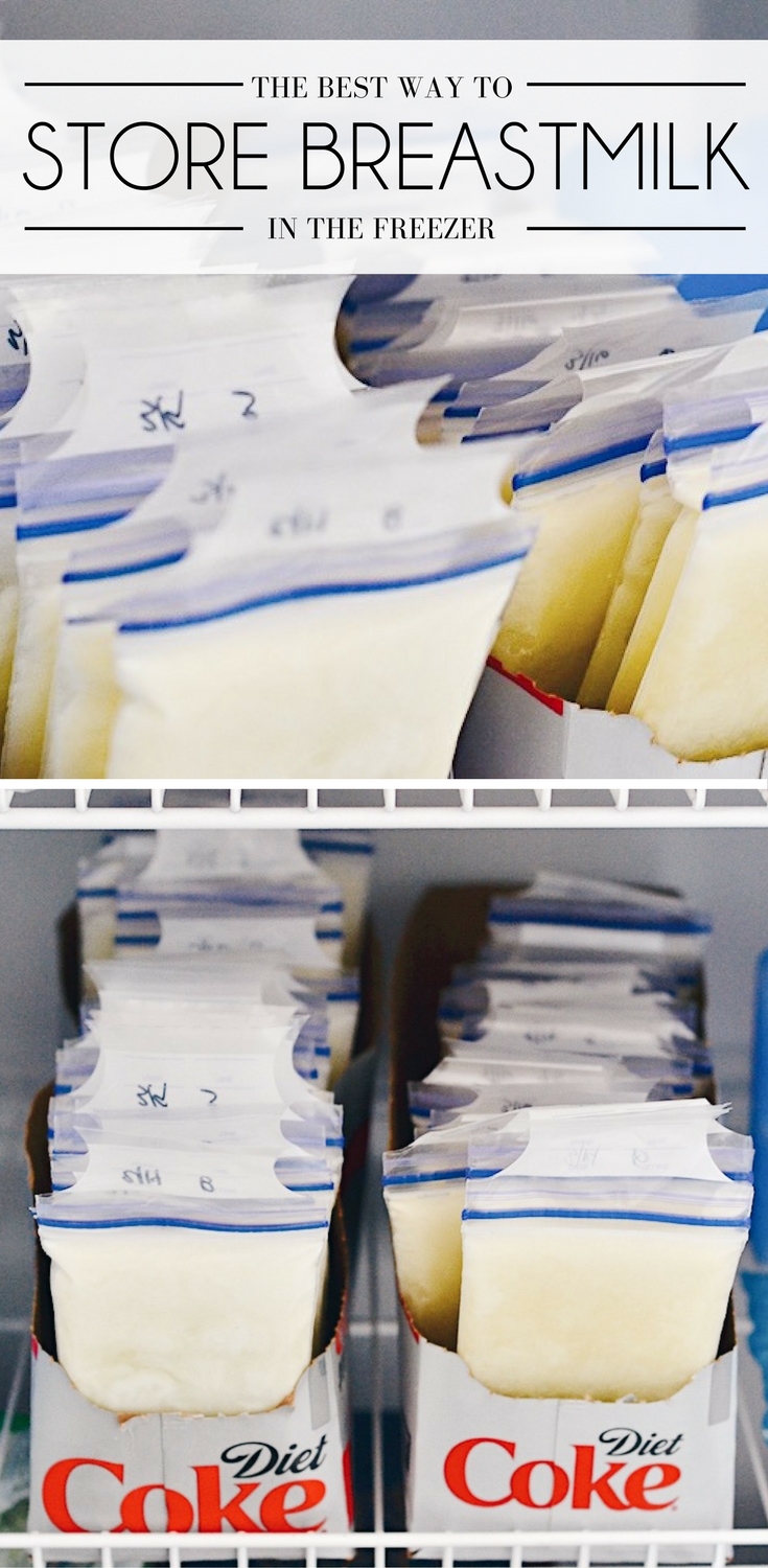 the best way to store breast milk in the freezer - use a 12 pack soda box and store breastmilk upright, sorted by date or amount. a step by step guild on how to store breastmilk 