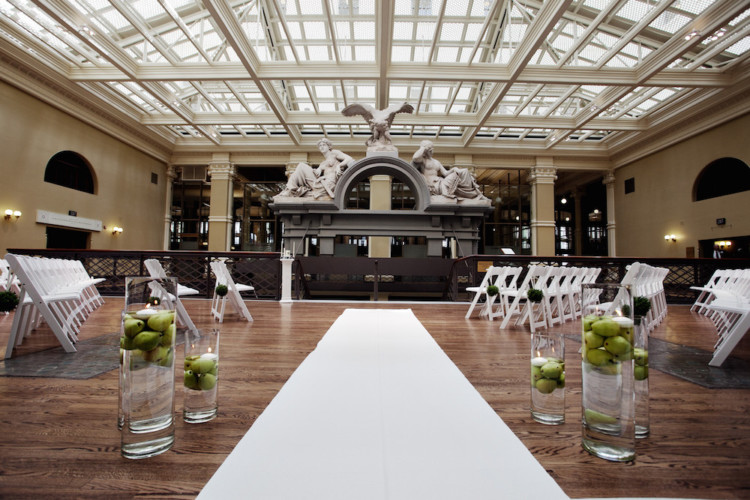 the old post office in st. louis, mo all set for our wedding ceremony