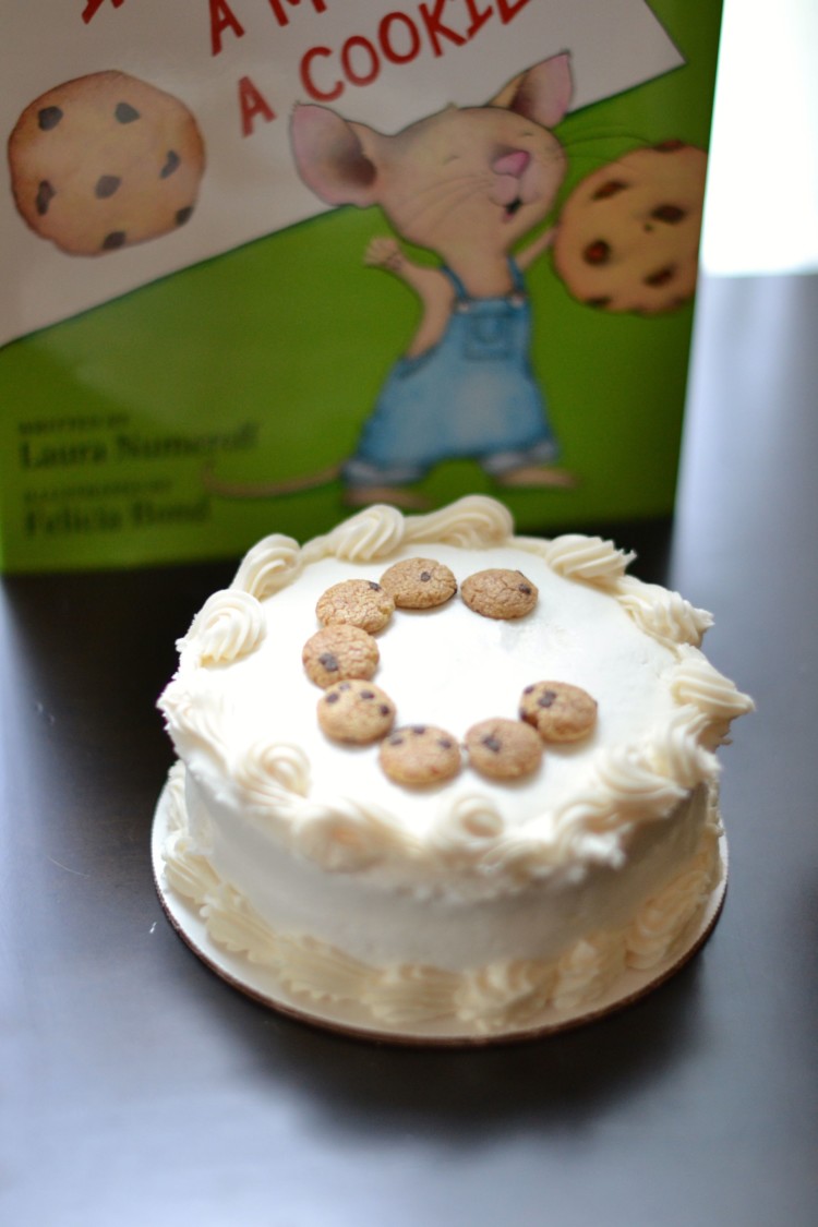 simple little milk & cookie themed smash cake - perfect for a first birthday