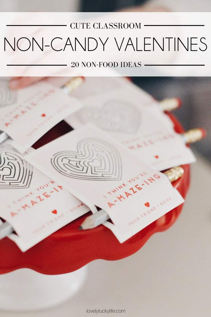 non-food, non-candy valentine's ideas! perfect classroom Valentine's with 20 fun favor pairings - a must pin!