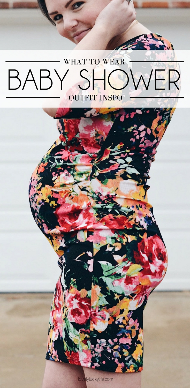 what to wear to your baby shower - floral maternity dress inspiration
