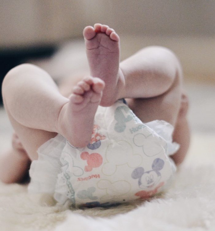 Easy Diaper Changing Station Basket