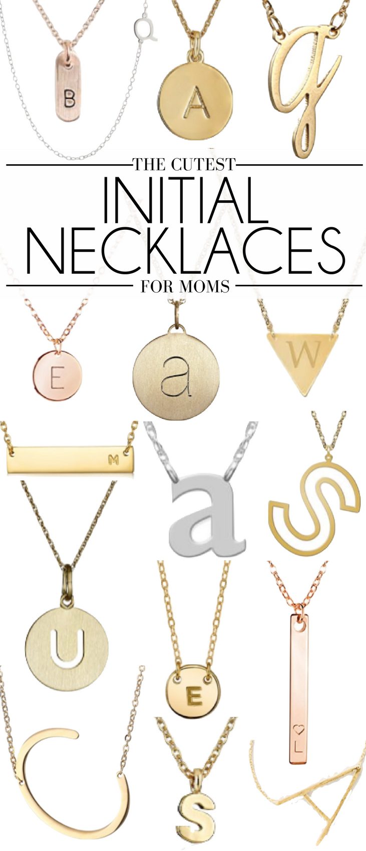 these are the cutest initial necklaces for moms - perfect jewelry for moms 