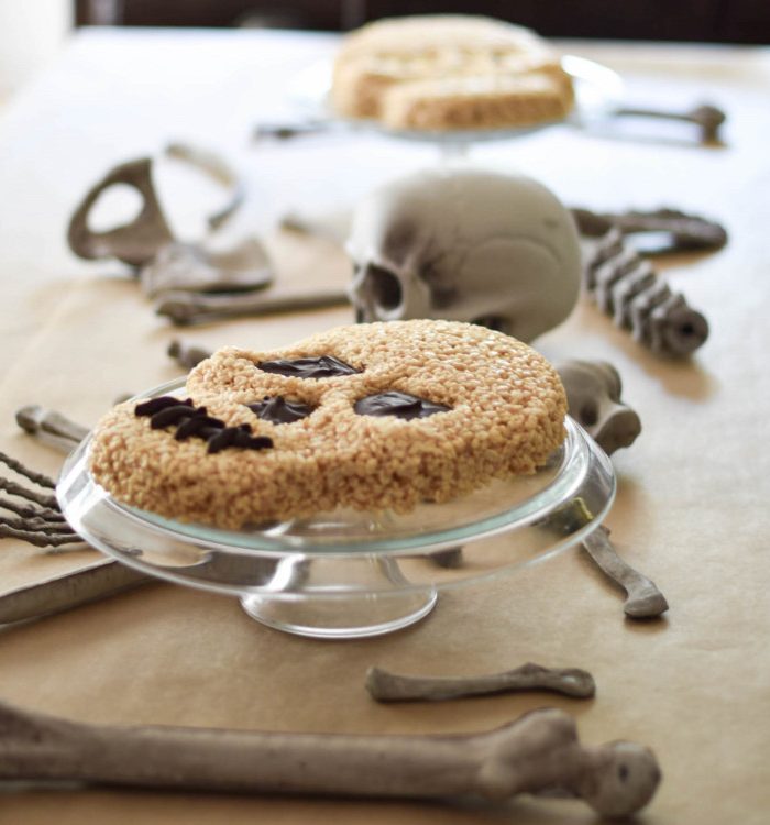 DIY Skeleton Rice Krispie Cake