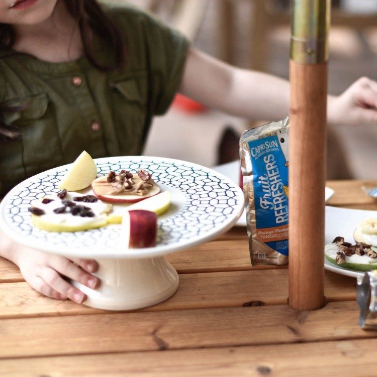 easy apple snack platter for kids