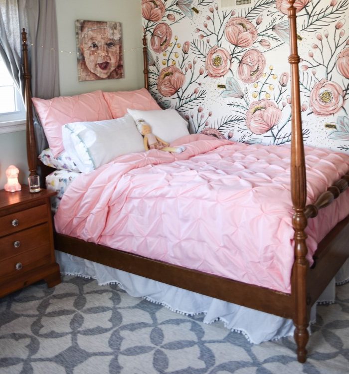 Quinn’s Room Reveal: A Blue & Floral Bedroom for Girls