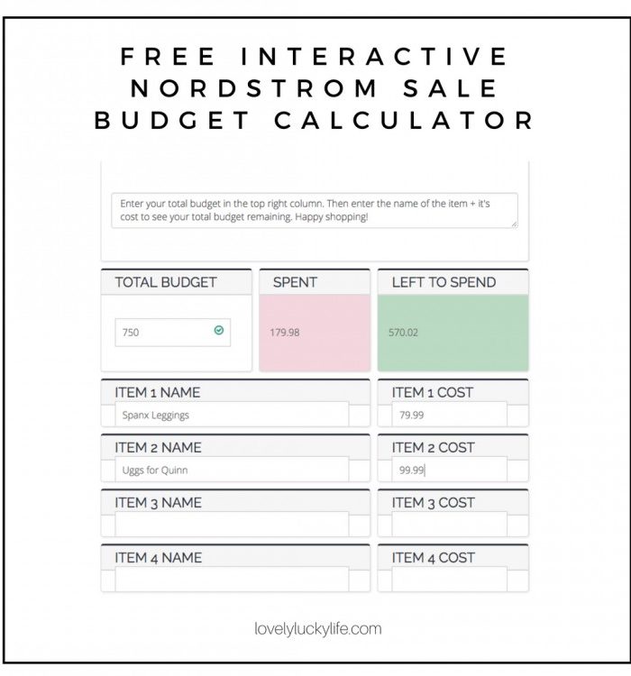 The Best Nordstrom Sale Shopping Tips + A FREE Interactive NSALE Budget & Shopping List Generator