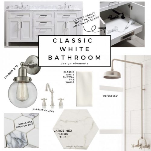 white classic bathroom inspo - the best pieces for a modern yet classic white bathroom design