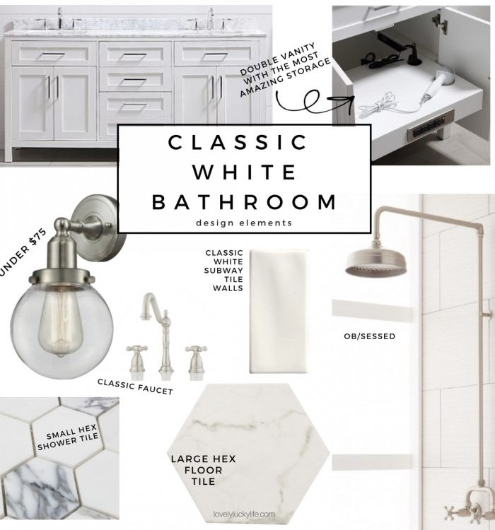 Our Master Bathroom Plan – A Classic White Bathroom Design