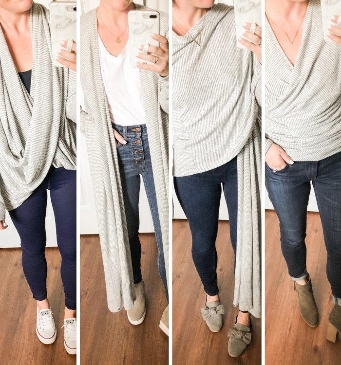 How to Wear a Wrap Sweater 4 Ways
