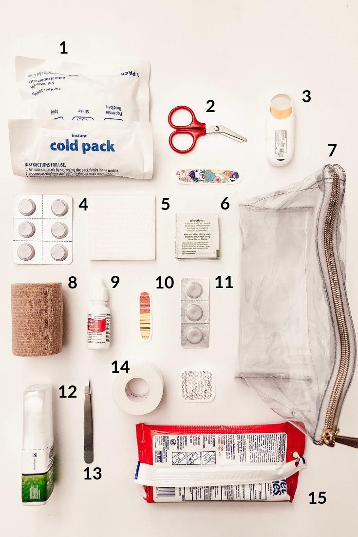 DIY first aid kit checklist - what I keep in my first aid bag for kids 