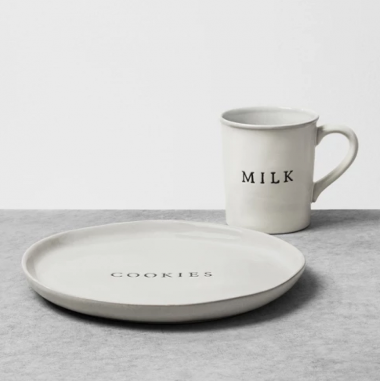 milk and cookies mug and plate set