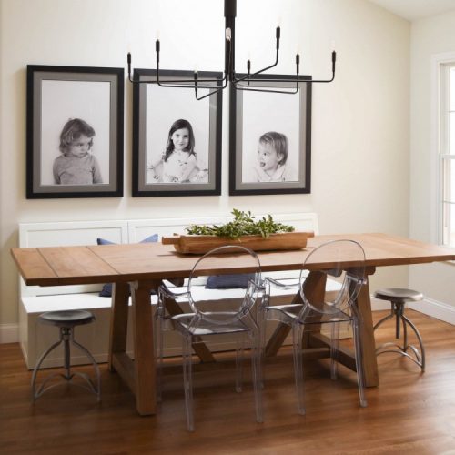 modern farmhouse dining room for a family