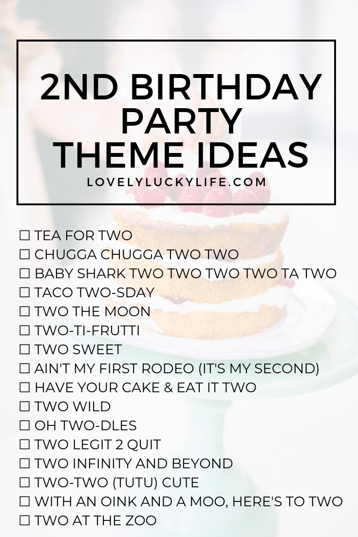 16 Adorable & Clever Party Themes for 2nd Birthday - Lovely Lucky Life