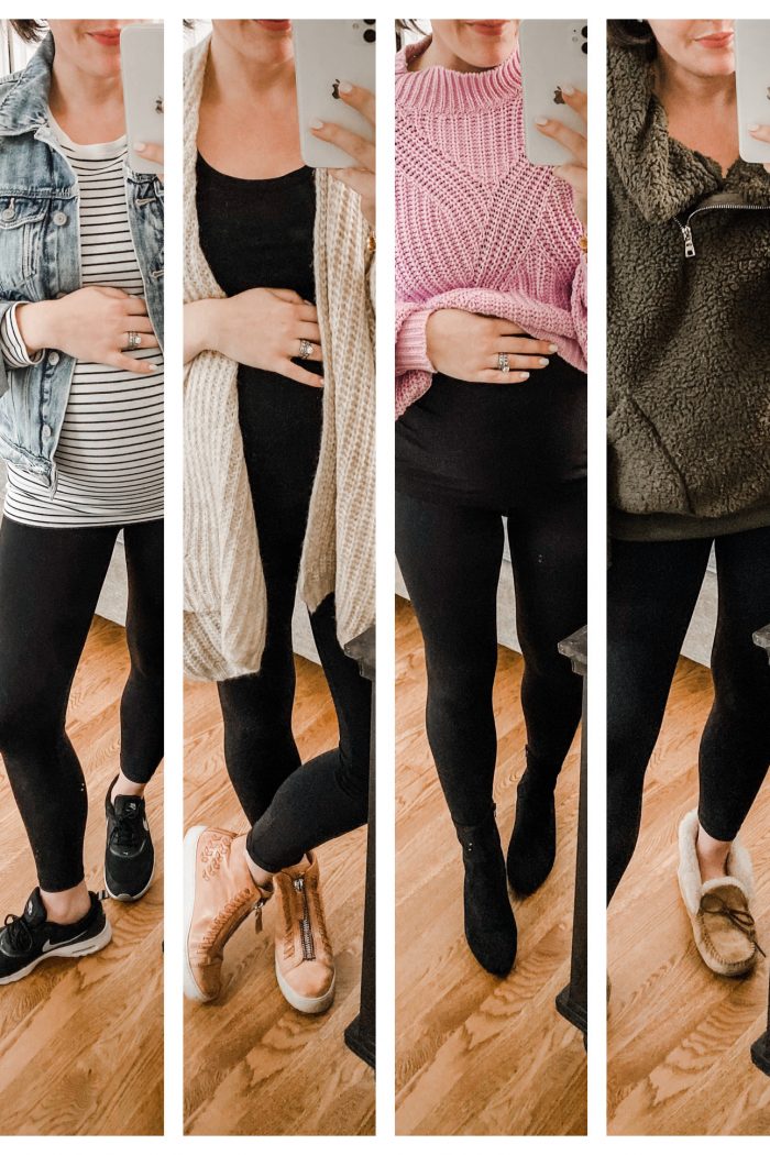 Black Leggings 4 Ways: Maternity Outfit Ideas for Fall