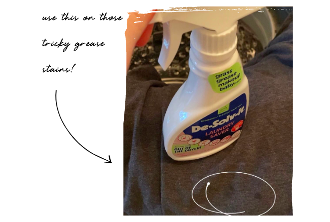 Life Hack - Use De-Solv-It Laundry Saver for tricky grease stains