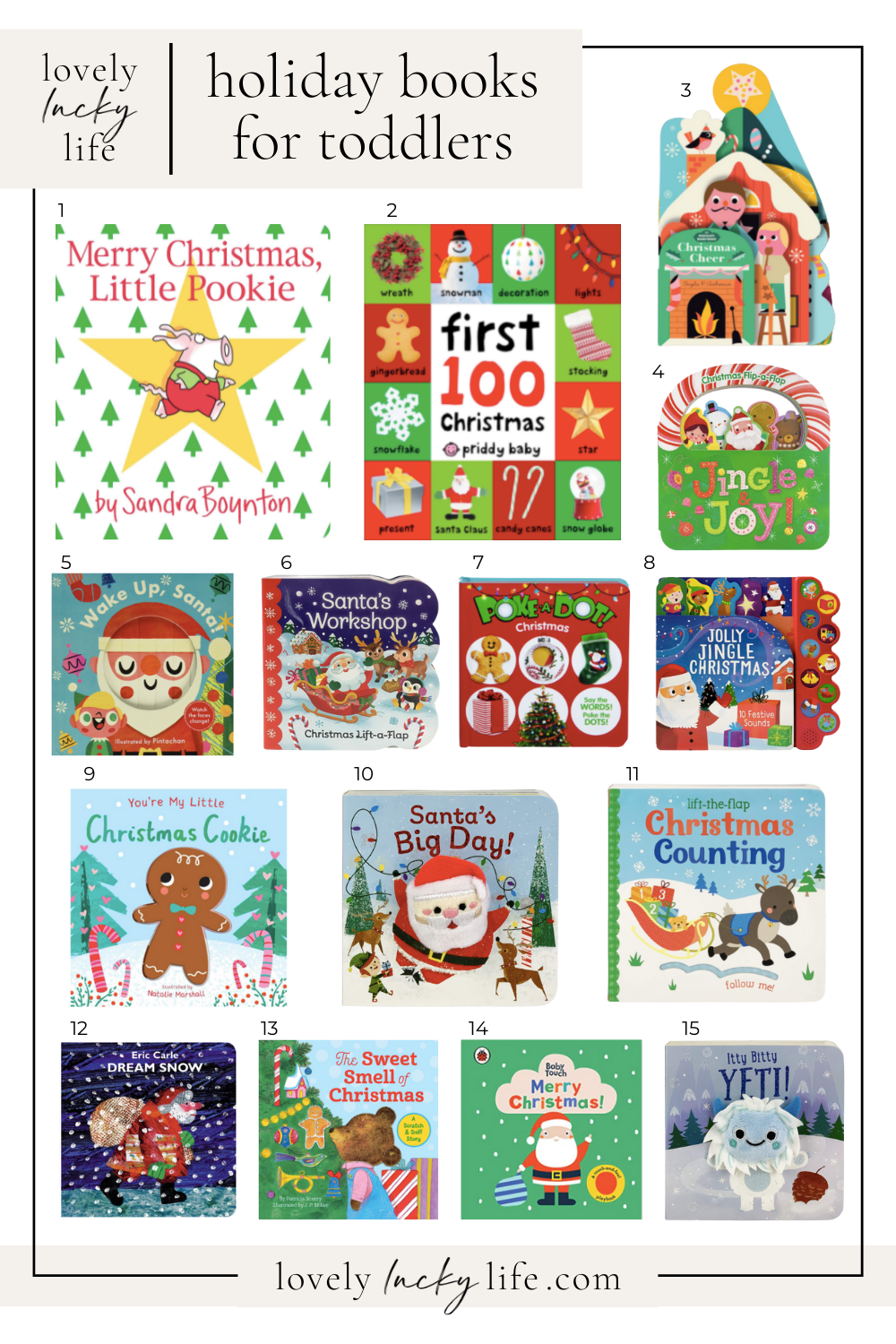 Holiday Christmas Books for Toddlers | LovelyLuckyLife.com
