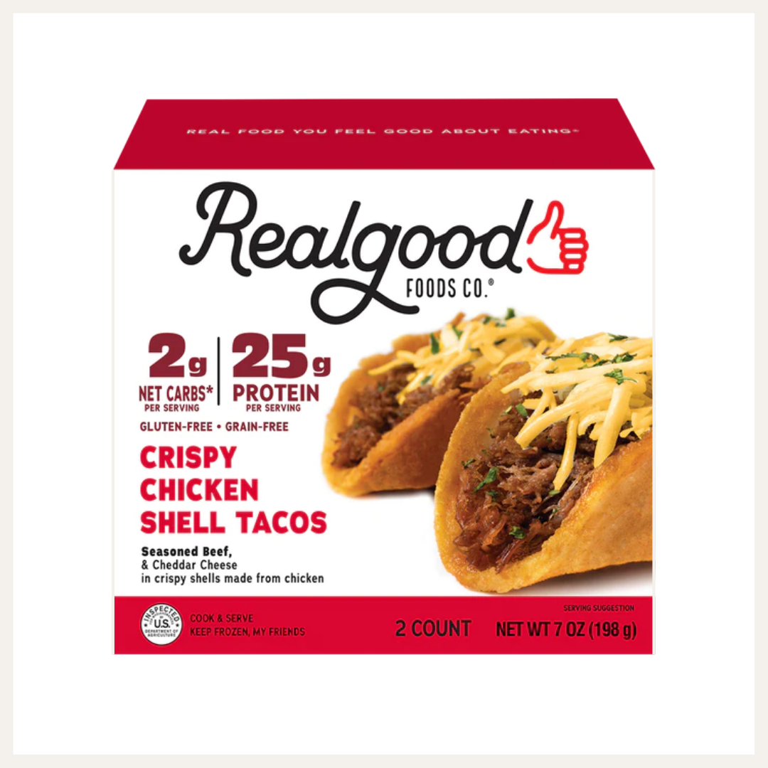 Realgood Foods Co - Crispy Chicken Shell Tacos | Currently Eating on LovelyLuckyLife.com