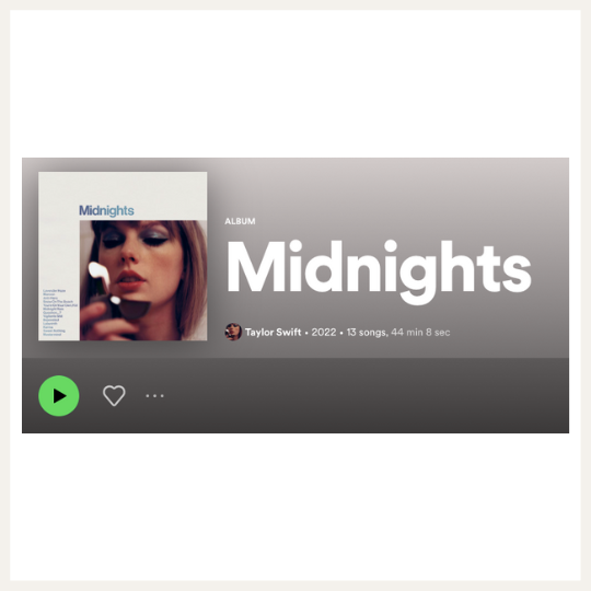 Midnights by Taylor Swift | Currently Listening to on LovelyLuckyLife.com