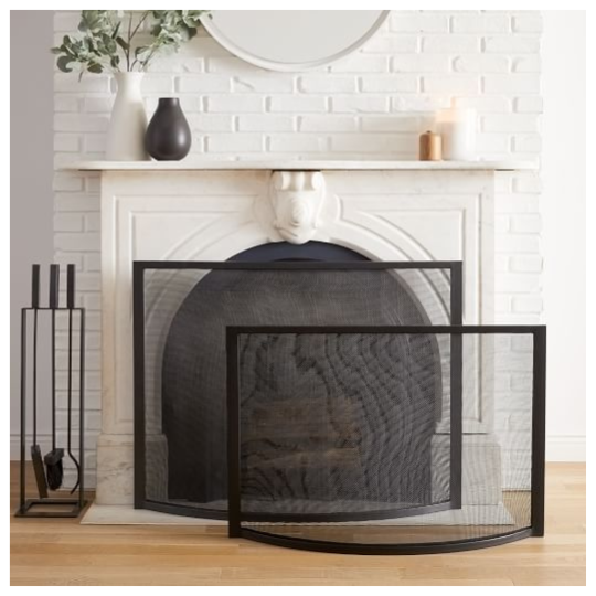 west elm industrial fireplace screen | top picks for the home this week on lovelyluckylife.com