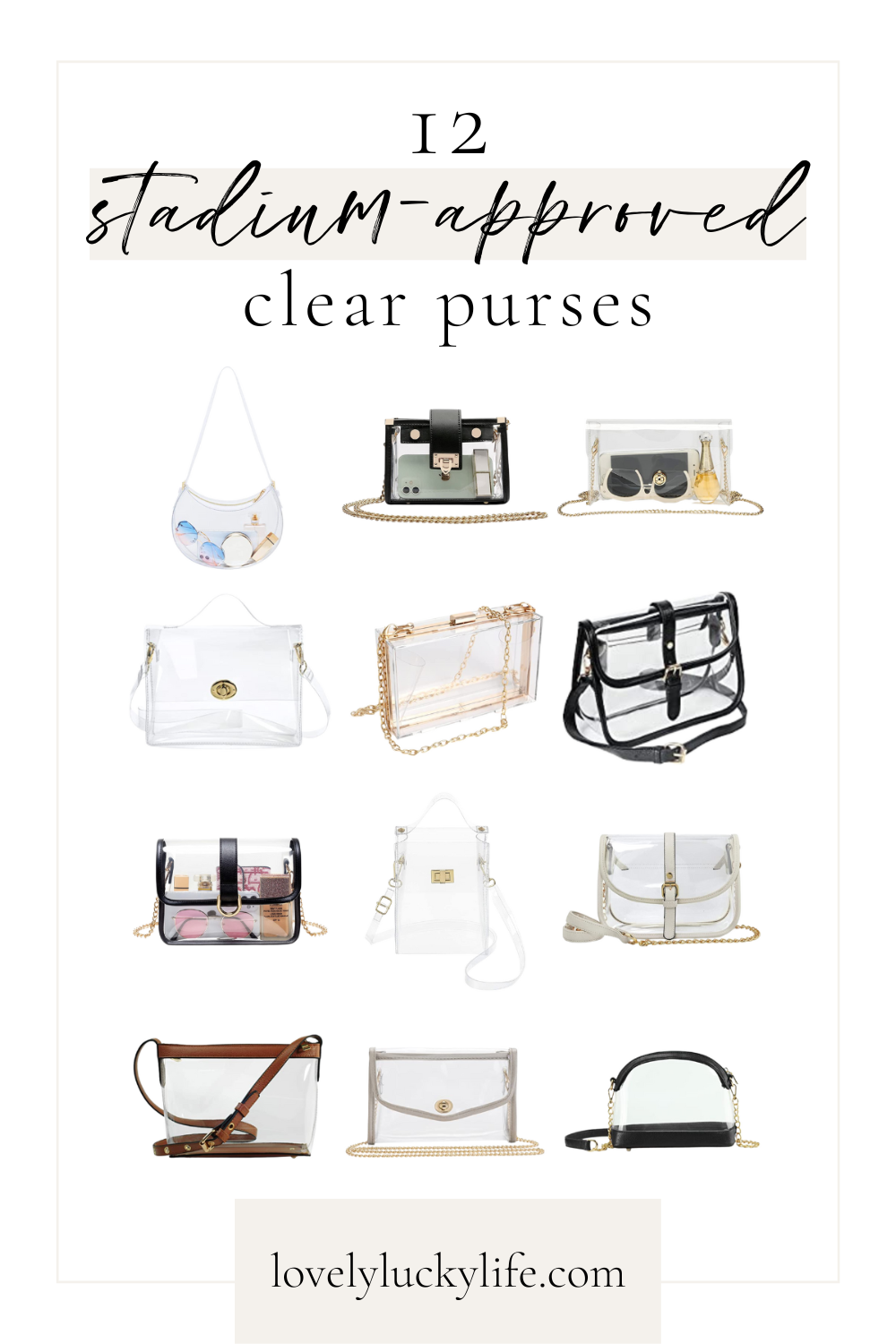 Pin on Love clear handbags!