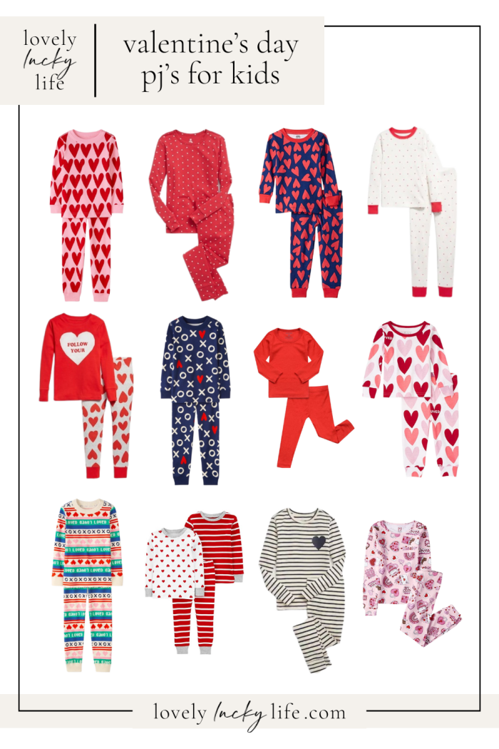 The Cutest Valentine’s Day Pajamas for Kids