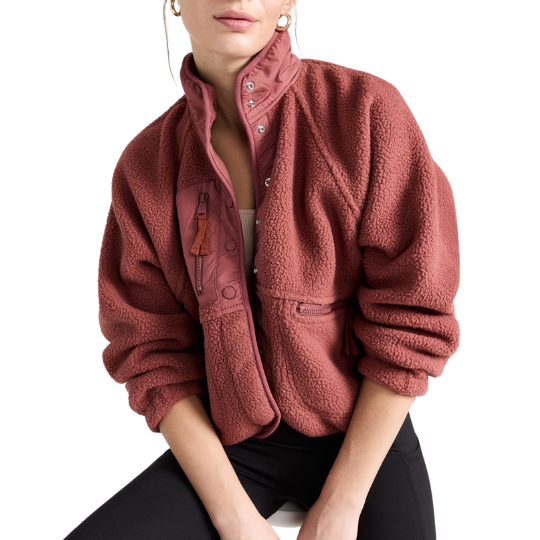 henna red sherpa jacket by free people movement | top picks for women this week on LovelyLuckyLife.com