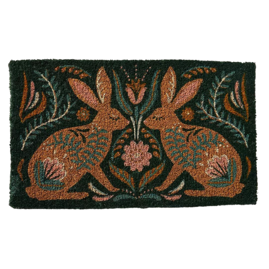 anthropologie spring rabbit doormat | top picks for the home this week on LovelyLuckyLife.com