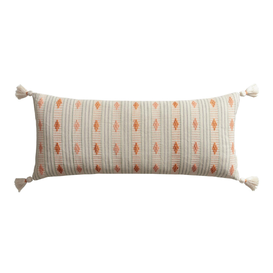 extra wide diamond stripe indoor outdoor lumbar pillow | top picks for the home this week on lovelyluckylife.com