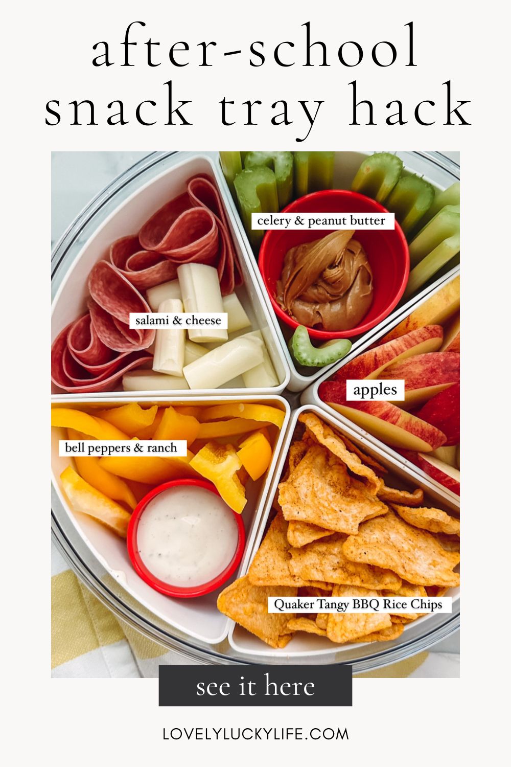 After-School Snack Tray Hack from LovelyLuckyLife